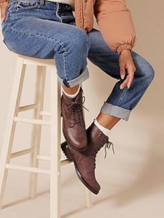 Amazon Essentials Shoes - NEVER WORN!! Amazon Essentials Women's Lace-Up Combat Boots